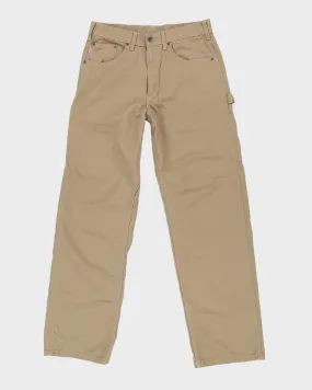 00s Carhartt Beige Canvas Workwear Trousers - W34 L33