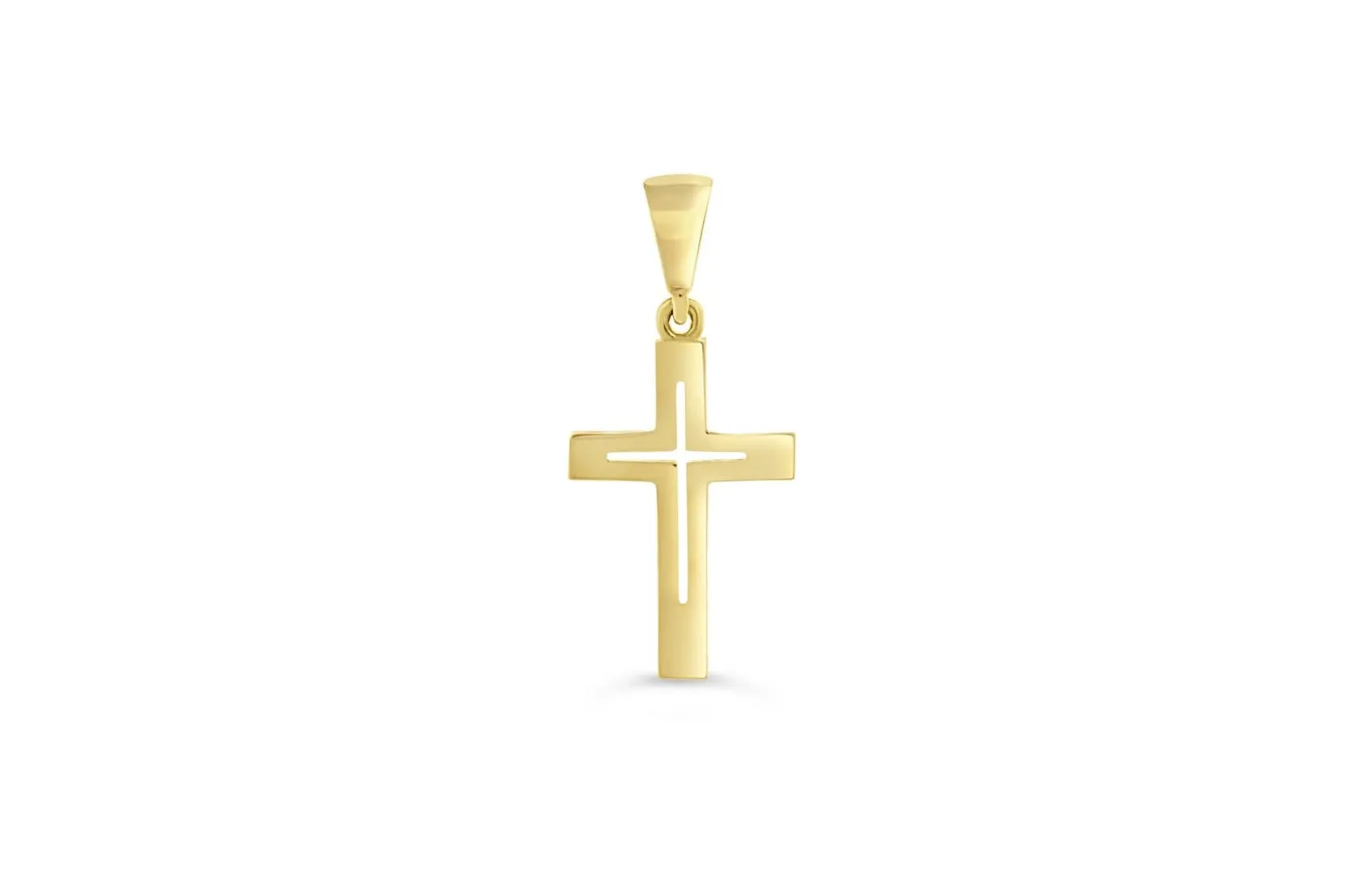 10k Gold Outlined Cross