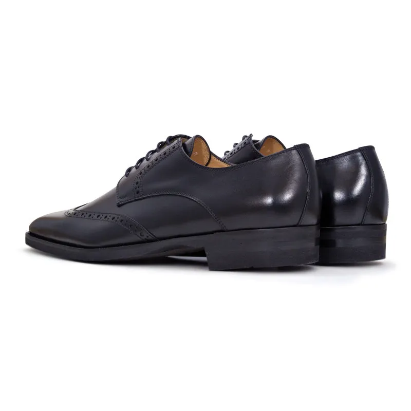 25-531-BLK Stefano Calfskin Wingtip Derby, Black