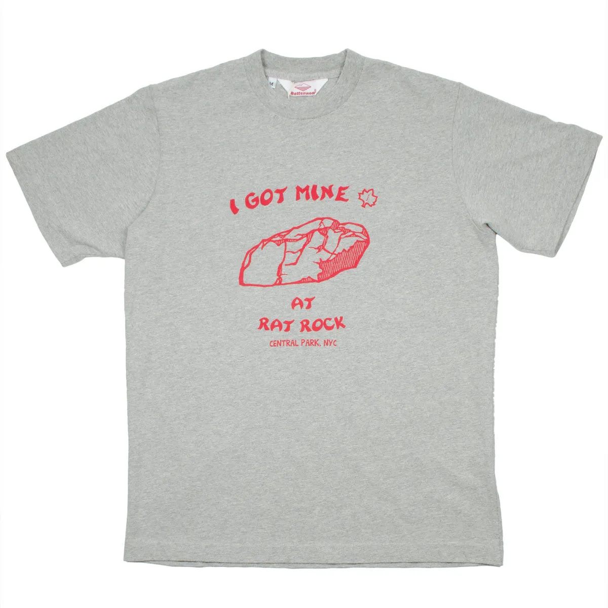 Battenwear - I Got Mine Printed T-shirt - Heather Grey