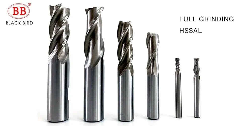 BB End Mills High Precision HSS Metal Cutter Co8 Cobalt D1-32mm 2 3 4 Flutes Teeth Aluminum Milling Tool Key Seater Router Bit