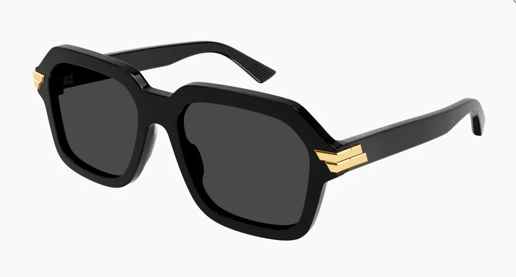 Bottega Veneta Glasses - BV1123S 001 - BLACK AND GREY