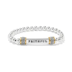 Brighton Meridian Faithful Two Tone Stretch Bracelet