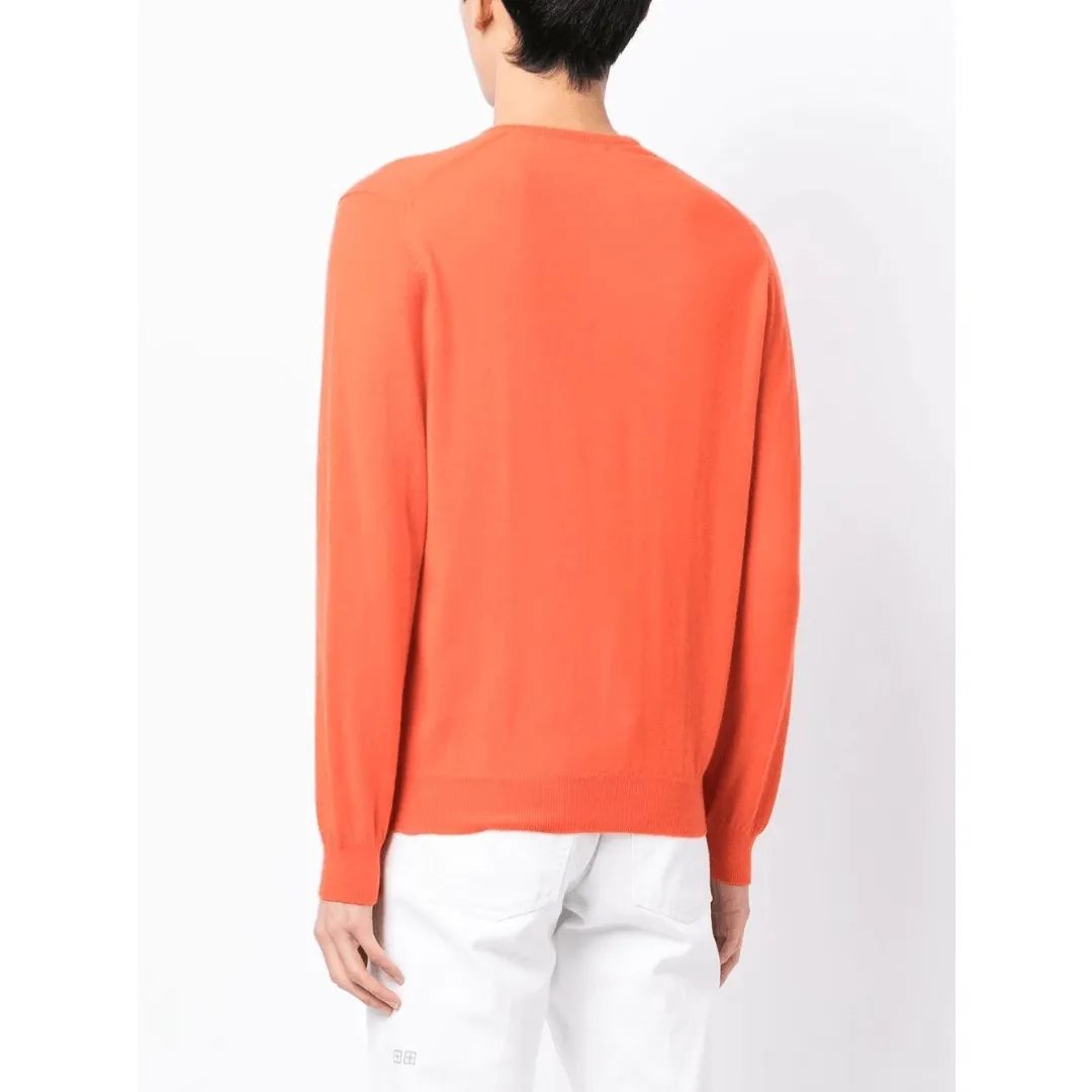 CASHMERE V-NECK SWEATER ORANGE