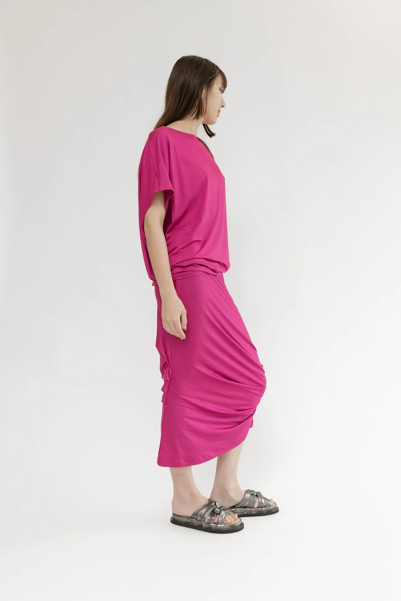 Caterpillar Long Skirt   Tube Dress | Orchid