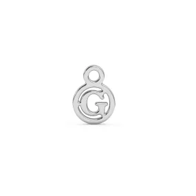 Circle Initial Charm - G | Sterling Silver