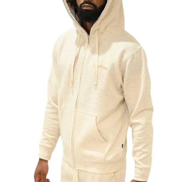 Doctrine Denim Core Dagger Facial Hoodie (Heather Oatmeal) DB0044