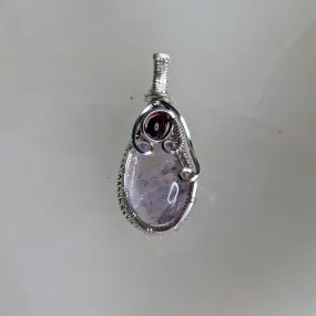 Gorgeous Dainty Wire Wrapped Ametrine and Garnet Pendant