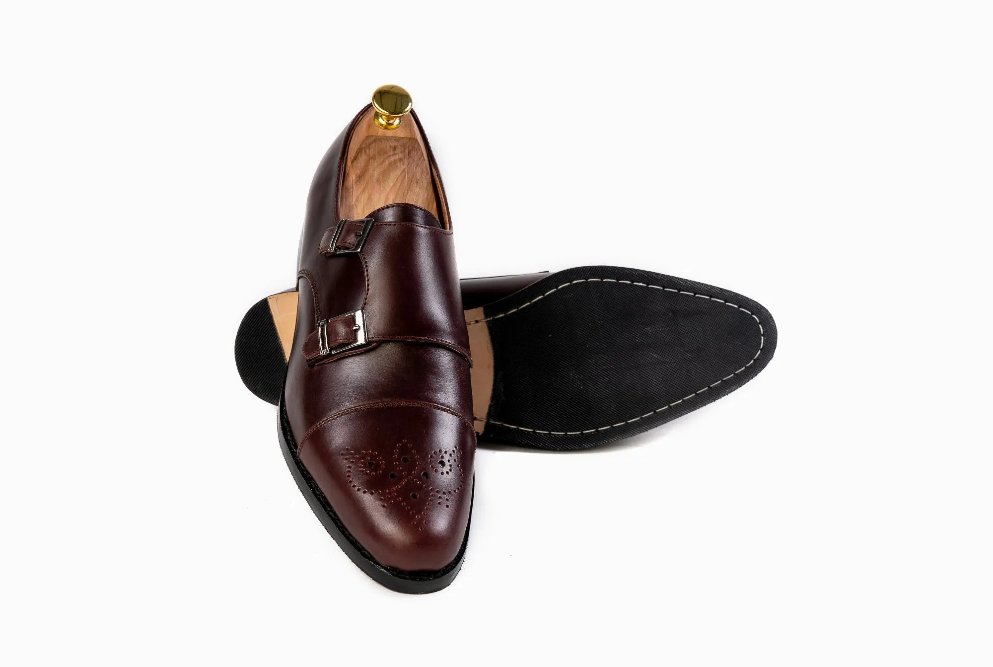 Grand Double Monkstraps - Oxblood Burgundy