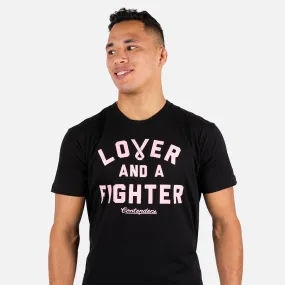 MEN'S LOVER & FIGHTER BREAST CANCER AWARENESS SHIRT