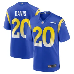 Men's Nike Tyon Davis Royal Los Angeles Rams Home Game Jersey