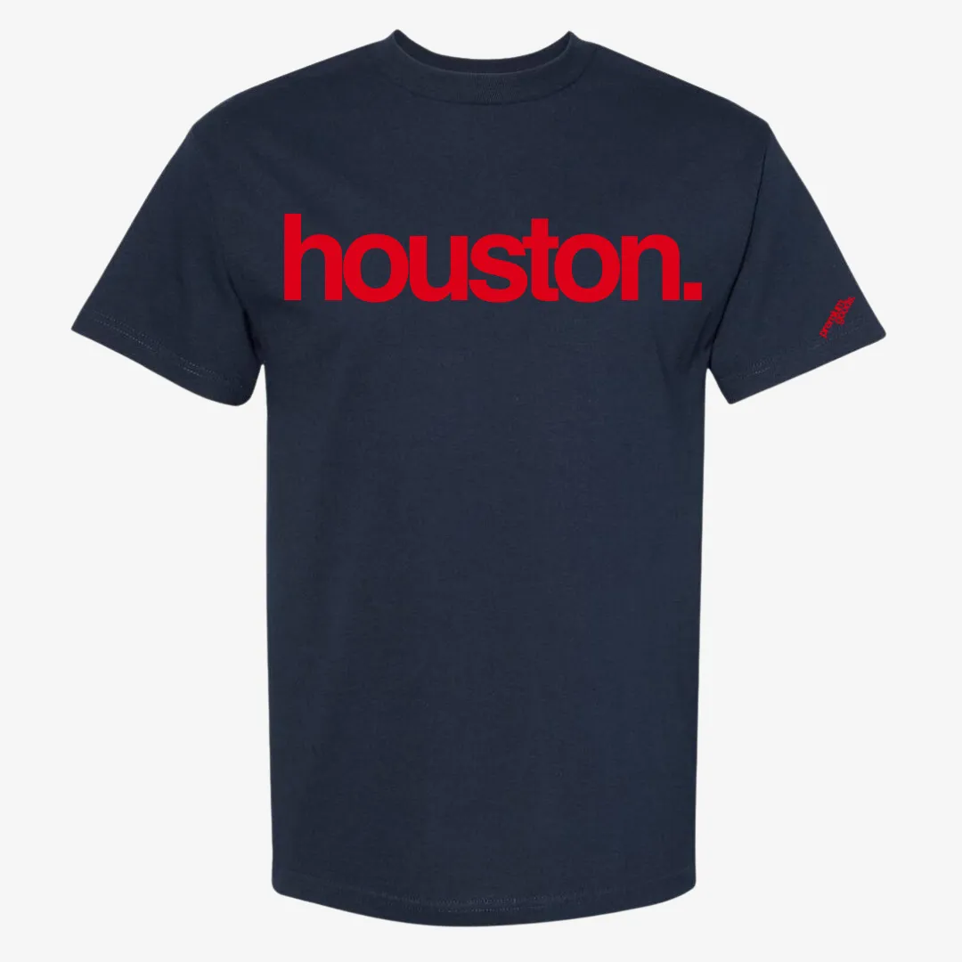 mens premiumgoods. houston. s/s tee (navy/red)