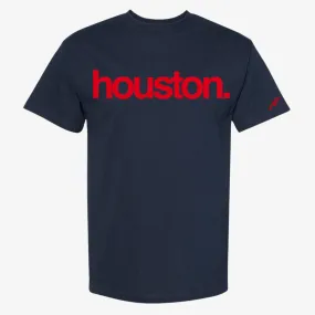 mens premiumgoods. houston. s/s tee (navy/red)