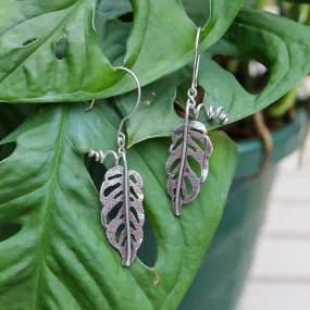 Monstera Adansonii Dangle Earrings