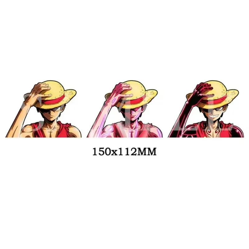 One Piece 3D Gradient Decal Sticker Luffy Fifth Gear Nica Ace Nami 3 Different Transformation Decals for Car Laptop Motorcycle