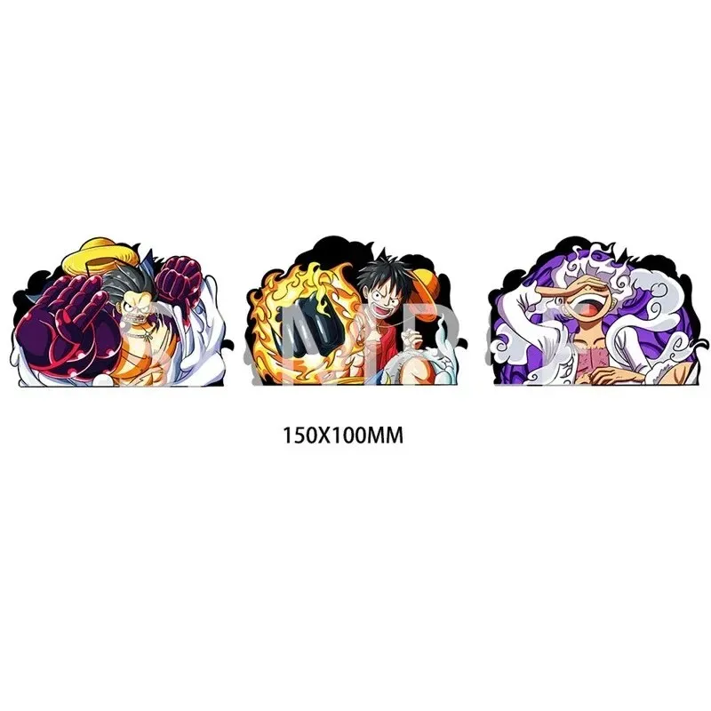 One Piece 3D Gradient Decal Sticker Luffy Fifth Gear Nica Ace Nami 3 Different Transformation Decals for Car Laptop Motorcycle