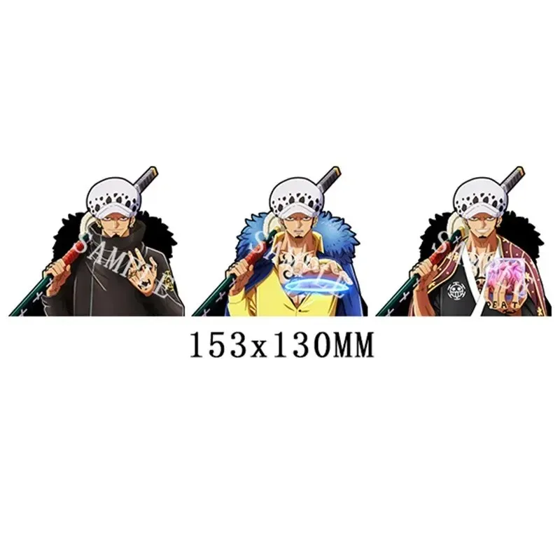 One Piece 3D Gradient Decal Sticker Luffy Fifth Gear Nica Ace Nami 3 Different Transformation Decals for Car Laptop Motorcycle