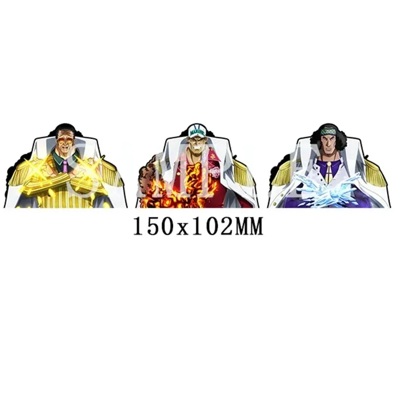 One Piece 3D Gradient Decal Sticker Luffy Fifth Gear Nica Ace Nami 3 Different Transformation Decals for Car Laptop Motorcycle