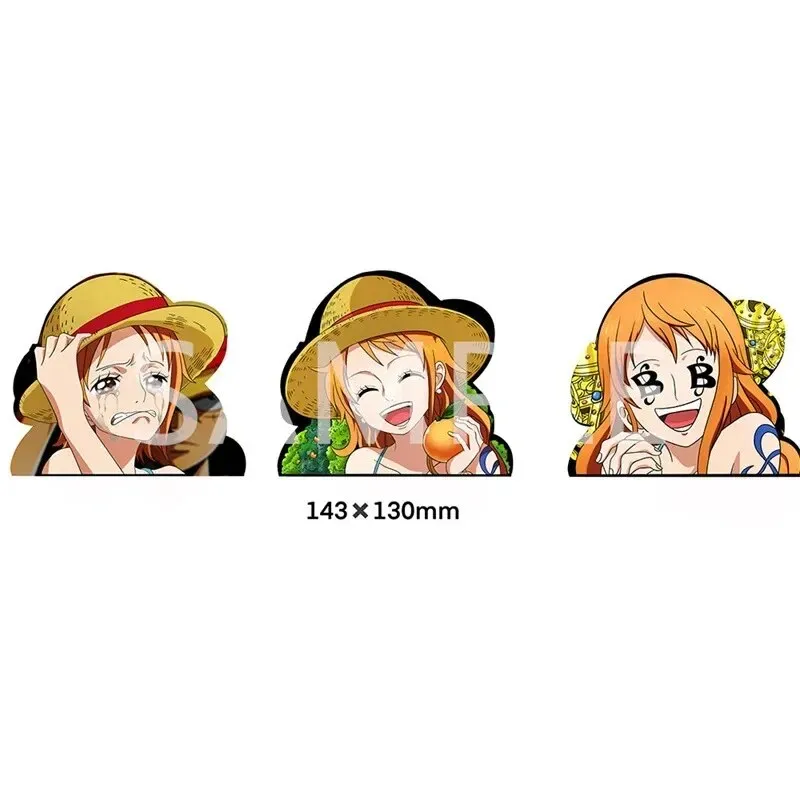 One Piece 3D Gradient Decal Sticker Luffy Fifth Gear Nica Ace Nami 3 Different Transformation Decals for Car Laptop Motorcycle