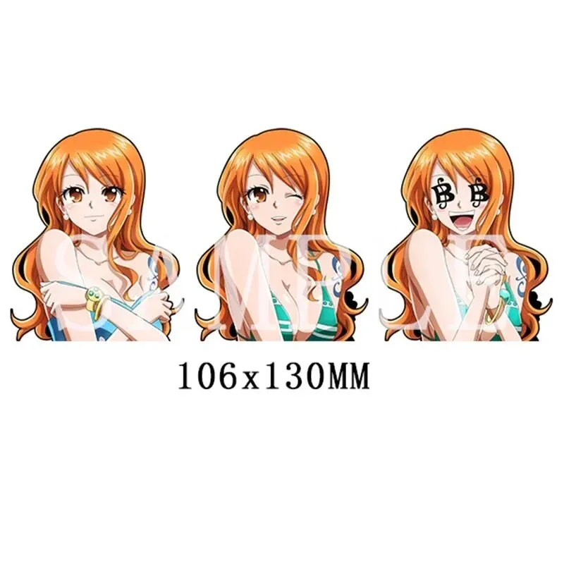 One Piece 3D Gradient Decal Sticker Luffy Fifth Gear Nica Ace Nami 3 Different Transformation Decals for Car Laptop Motorcycle