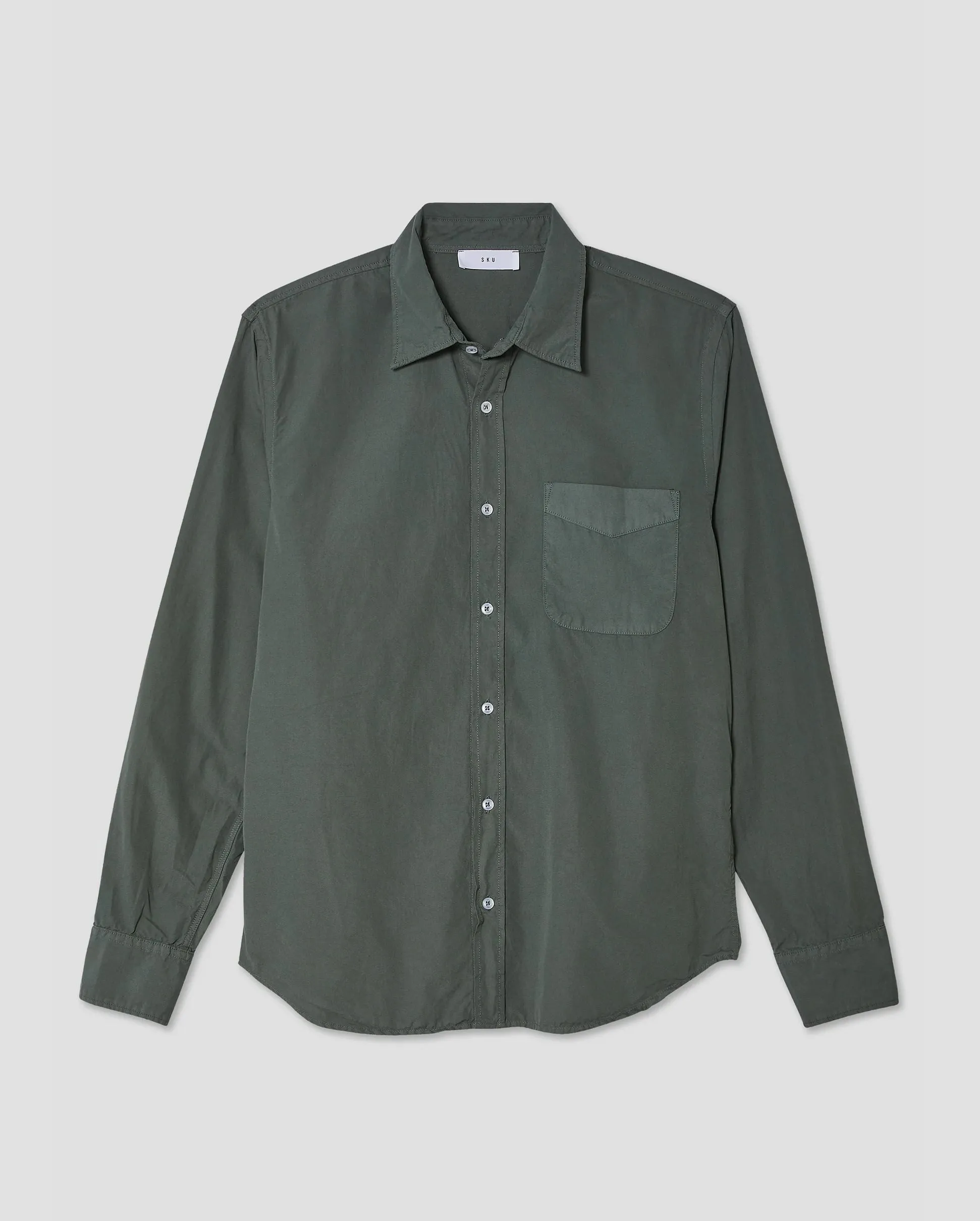 POPLIN STANDARD SHIRT / BASIL