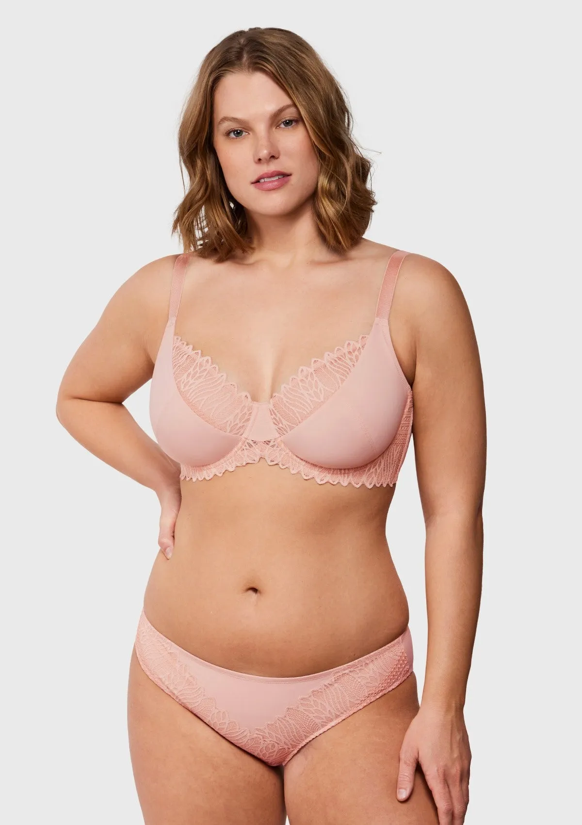 Pretty Secrets Lace Trim Full Coverage Underwire Bra