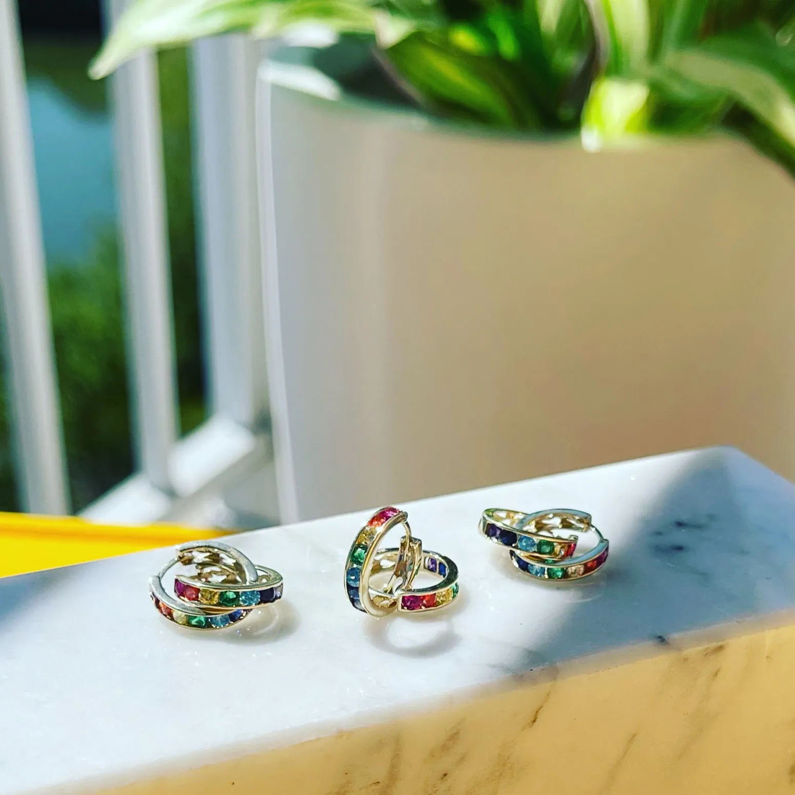 Rainbow earrings E091