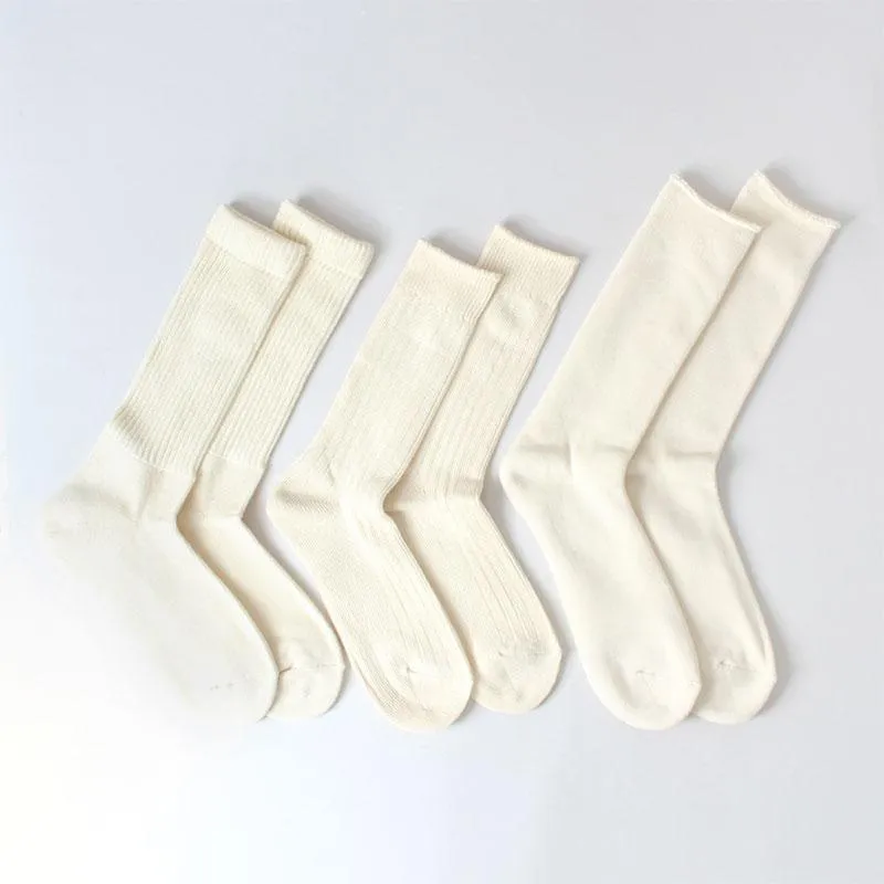 Rototo Organic Daily 3-Pack Crew Socks