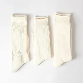 Rototo Organic Daily 3-Pack Crew Socks