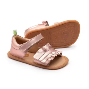 Ruffy Sandals - Rose Gold