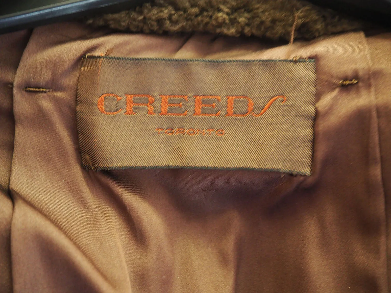 Sheared Beaver Fur Coat Full Length Corduroy Design By Creeds M