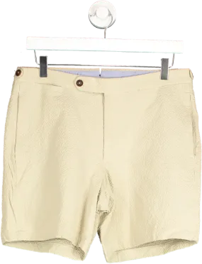 Sid Nashburn Beige Textured Shorts W32