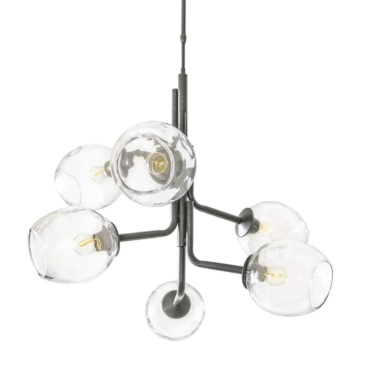 Simon Pearce Caledonia 6 Globe Chandelier - Natural Iron