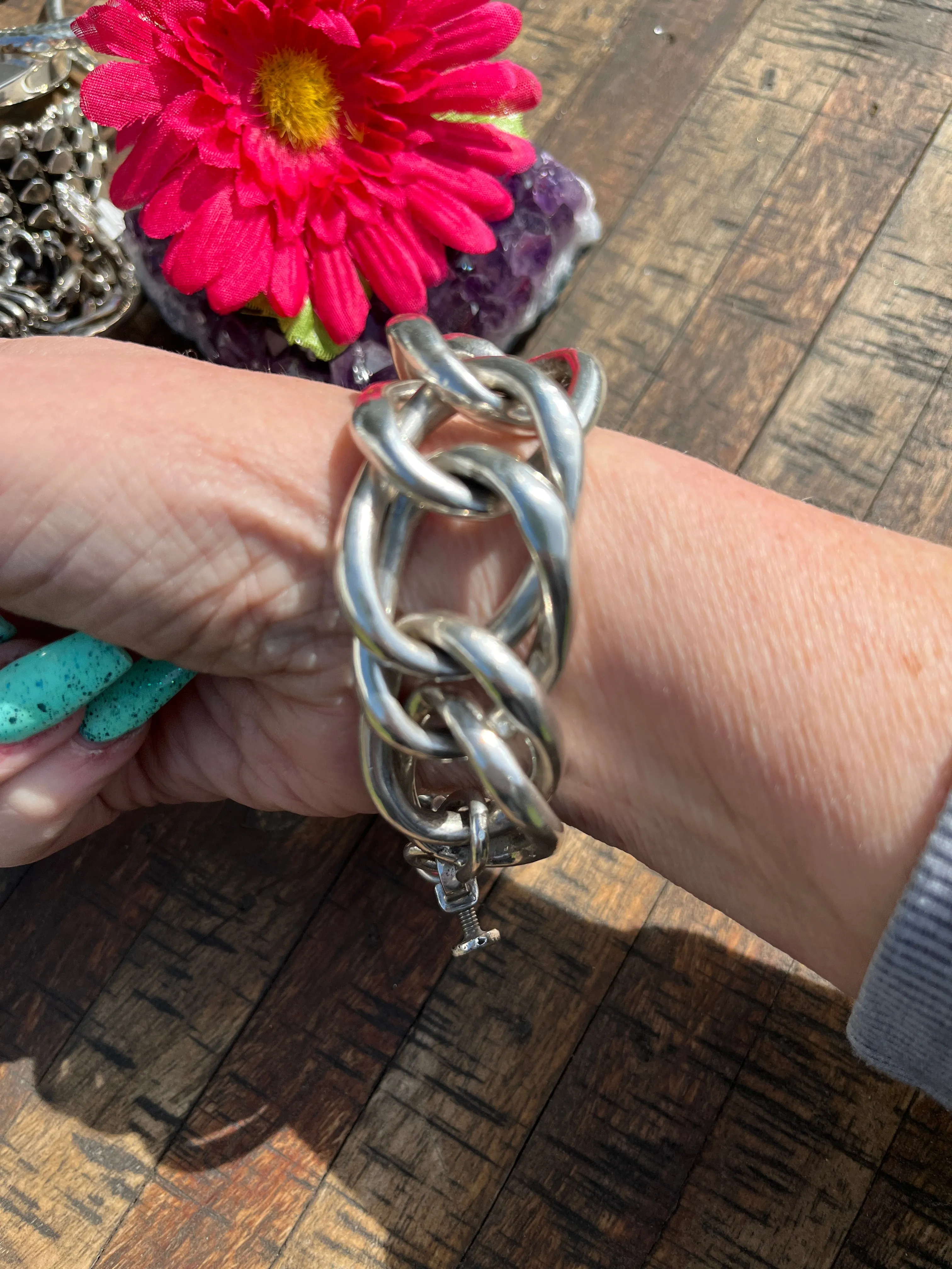 Sterling Double Link Bracelet