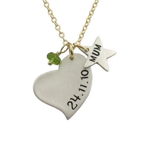 Sweet Hearts Name Charm Necklace