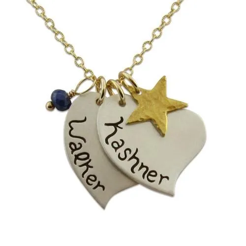 Sweet Hearts Name Charm Necklace