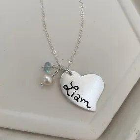 Sweet Hearts Name Charm Necklace