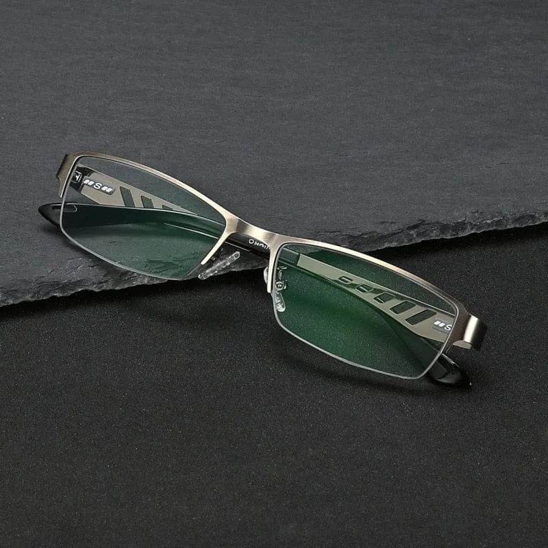 Transition Photochromic Reading Glasses Men UV400 Sun Metal Frame Optical Lens Change Color Presbyopic Eyeglasses Diopter 1.0 4