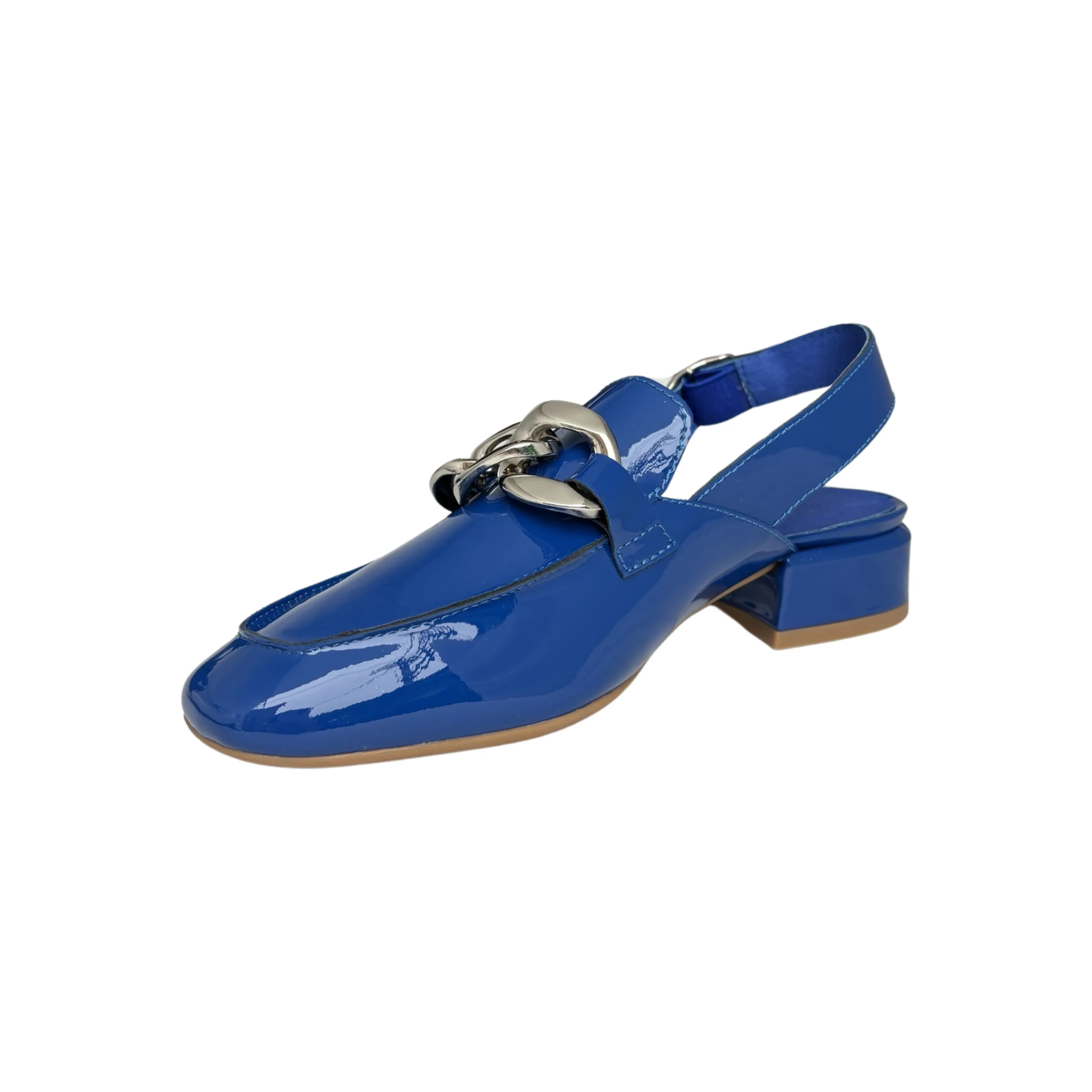 Vabor Cobalt Patent Sling Back