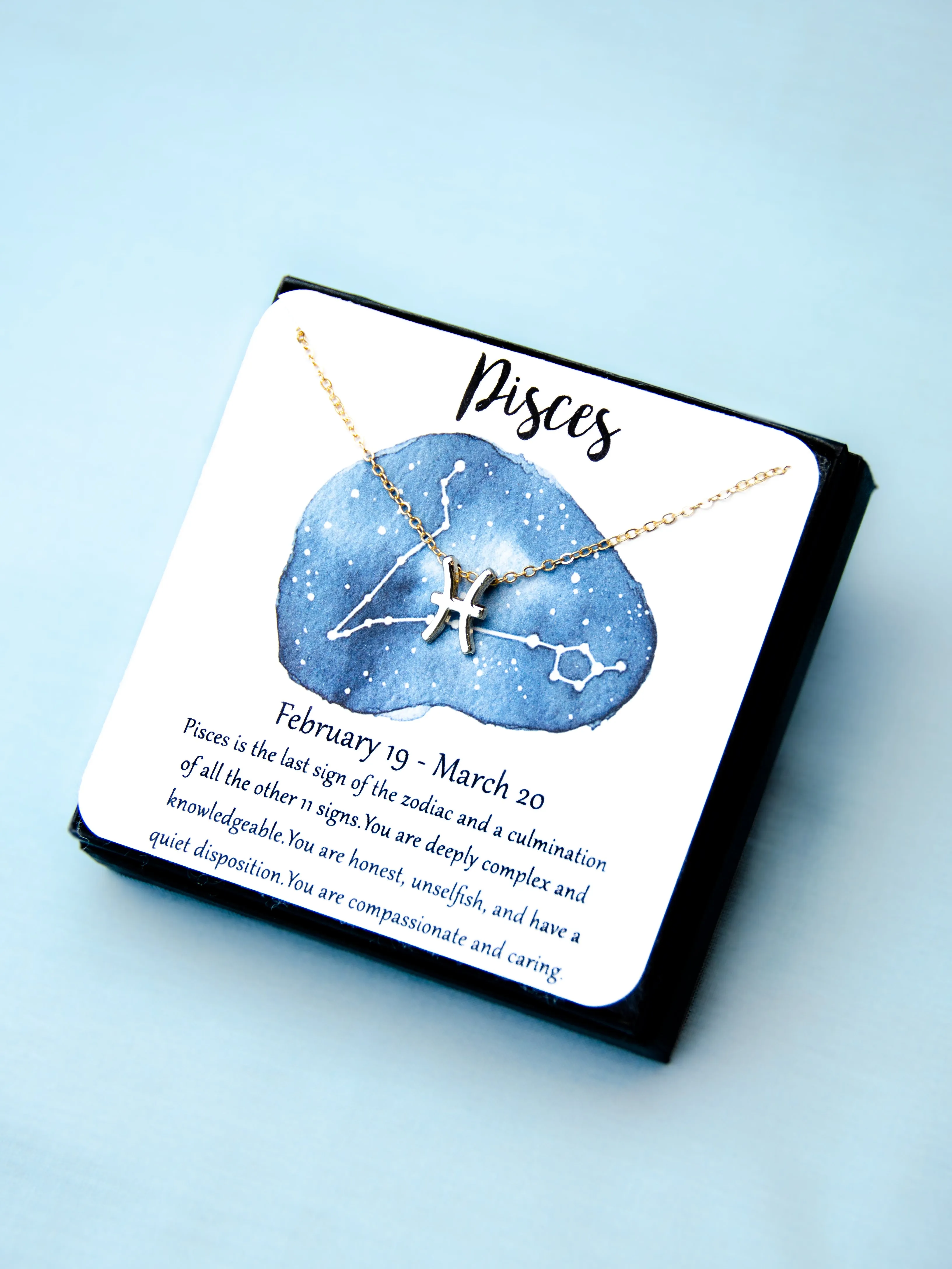 Zodiac Pisces Astrological Necklace