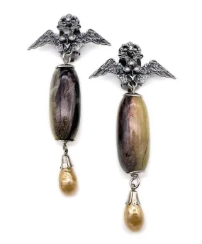 【ドイツ買付】ヴィンテージ SEIBOTH イーグル パール イヤリング/Vintage SEIBOTH Eagle Pearl Clip On Earrings